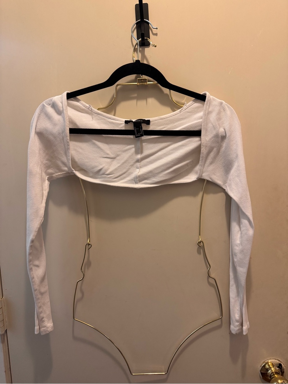 Forever 21 White Long-Sleeve Crop Bolero